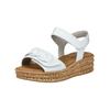 Keilsandalette GABOR "Gabor Sandalen Nappaleder", Damen, Gr. 39, weiß, Nappaleder, casual, Schuhe