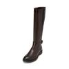 Stiefel MARC O'POLO "aus edlem Schafleder", Damen, Gr. 39, braun (schwarz braun), Obermaterial: 100% Leder (Schaf), Schuhe