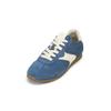 Sneaker MARC O'POLO "aus softem Veloursleder", Damen, Gr. 42, schwarz cloudless blau, weiß, Obermaterial: 80% Leder, 20% Polyurethan, Schuhe
