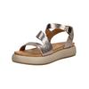 Plateausandaletten INUOVO "INUOVO Sandalen Leder", Damen, Gr. 38, ash, Leder, casual, Schuhe