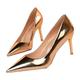 Pumps Women's Pointed High Heels Women's Glitter Silver Dress Shoes Stiletto Evening Shoes Bridal Wedding Shoes Stiletto Heel Shoes Slip-On Single Shoes Elegant Party Shoes, khaki, 8.5 UK