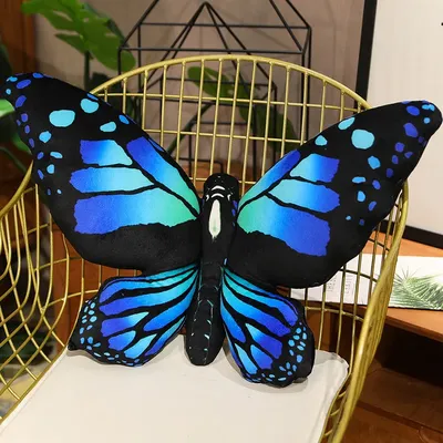 Buntes 3D-Schmetterlingskissen für Mädchenzimmer, Wurfkissen, gefülltes Schmetterlingskissen, Sofa, Taillenkissen, Schlafzimmer, Couch, Bett, Nachttisch-Dekoration Image