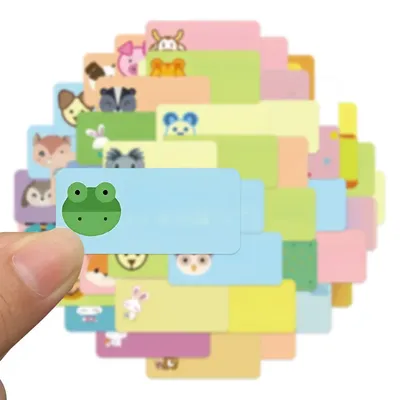 50PCS Cartoon Nette Name Aufkleber Exquisite Tier Handbücher Telefon Fällen Gitarre Skateboards Dekoration Wasserdichte Aufkleber Image