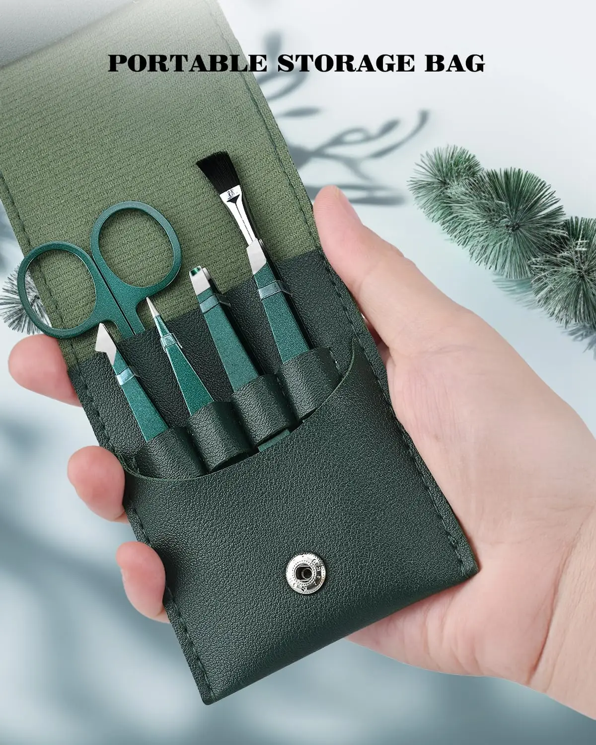 4-teiliges Pinzetten-Set aus Edelstahl, Unisex, professionelle Präzision für Gesichtshaare, Augenbrauen, eingewachsene Haare und Splitter, langlebig und er Image