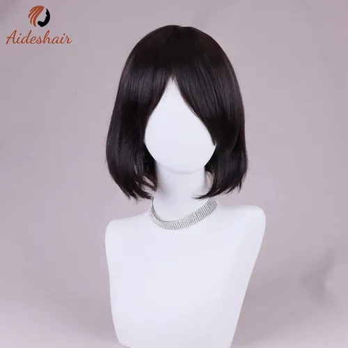 Châle Bob alertes onale multicolore THES, cheveux synthétiques courts ultraviolets, partie médiane résistante à la chaleur, cosplay de fête