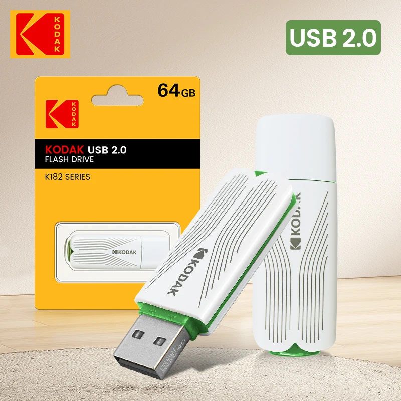 5 Stück KODAK USB-Flash-Laufwerke Pen Drive K182 Pendrive 32 GB 64 GB 128 GB 256 GB CLE USB 2.0 Flash Disk Mini Key Memory Stick Image