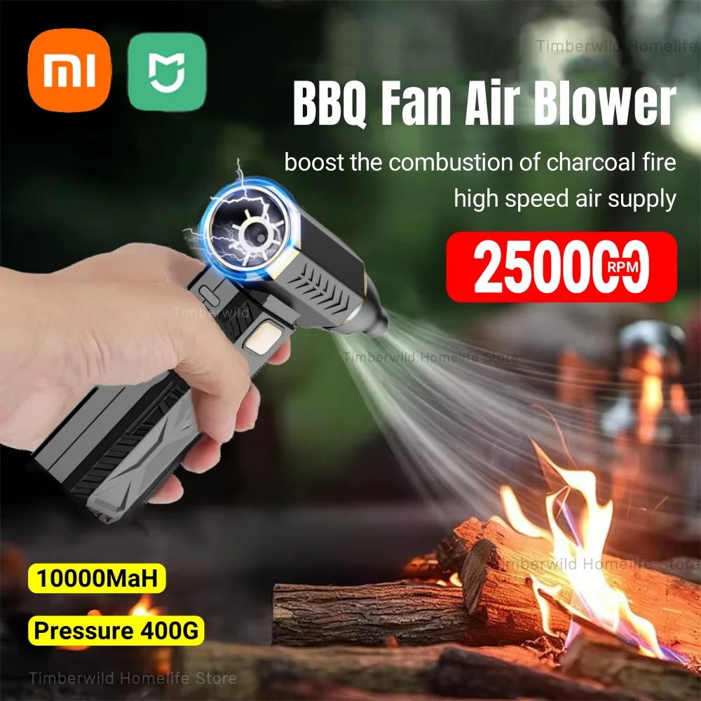 Xiaomi 250000 tr/min ventilateur de Barbecue à main ventilateur de Barbecue en plein Air ventilateur violent pour Barbecue pique-nique feu ventilateur d