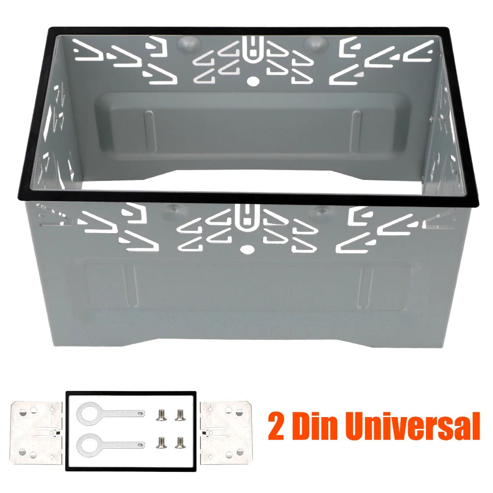 Radio Head Unit Installation Rahmen Für 2Din Auto DVD Radio Player 2Din Armaturen Kit Auto Panel Audio Dash Mount Kit Box universal Image