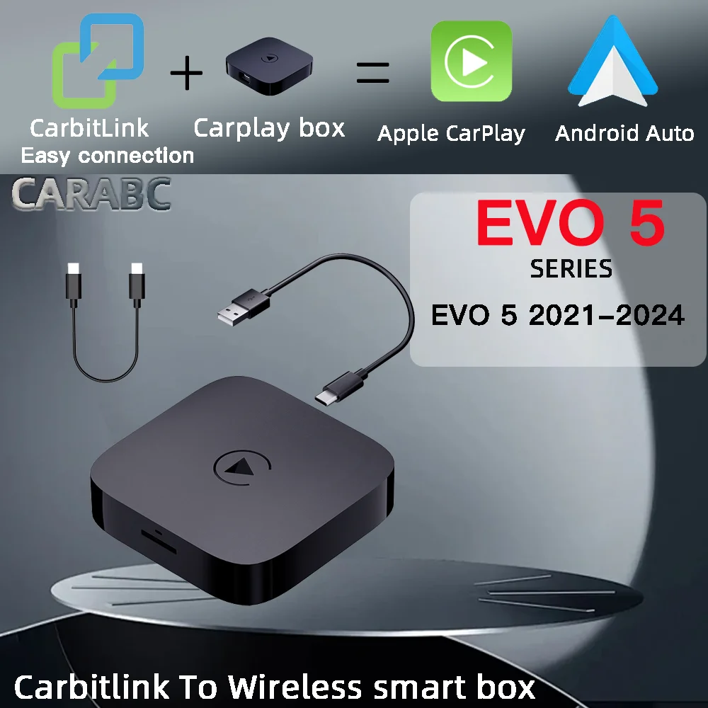 DR EVO 5 Evo 4 CARABC Carbitlink-Phone-Link, einfache Verbindung zum kabellosen Carplay-Adapter, Android Auto Smart Box Carbit Car Play Image