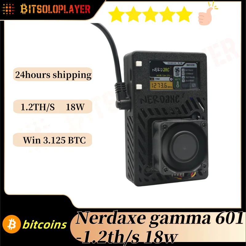 Bitaxe NerdAxe Gamma 601 Miner 1,2th/s 18W Bitcion Miner Home Miner mit Netzteil Image
