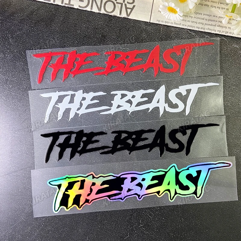 THE BEAST Adesivi per casco moto impermeabili per serbatoio carburante moto Parafango anteriore carenatura scooter elettrico decalcomanie in vinile
