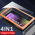 Proteggi schermo con allineamento automatico per Nintendo Switch 2 Pellicole protettive in vetro temperato trasparente HD trasparente per Switch 2 NS 2