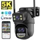 BESDER 6K 12MP Wifi Telecamera PTZ 8X Zoom ottico Tre obiettivi Doppia schermi Video sorveglianza 8MP Doppia lente CCTV Telecamera IP di sicurezza