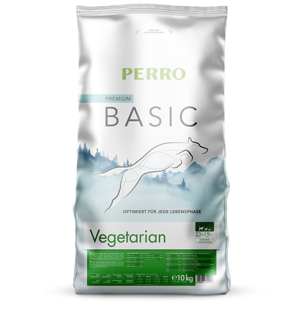 PERRO Basic Vegetarian – Alimento secco vegetariano per cani 10 kg Man