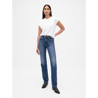 Gap Blue High Waisted 90s Straight Jeans