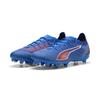 Fußballschuh PUMA "ULTRA 6 PRO FG/AG Fußballschuhe Erwachsene", Gr. 46, ultra blau weiß glowing rot, Obermaterial: Textil, Synthetik; Futter: Textil, Synthetik; Innensohle: Textil; Laufsohle: Synthetik, Schuhe