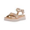 Riemchensandale GABOR COMFORT "Gabor Comfort Sandalen Leder", Damen, Gr. 40, puder, Leder, casual, Schuhe