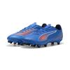 Fußballschuh PUMA "ULTRA 6 PLAY FG/AG Fußballschuhe Damen", Gr. 38.5, ultra blau weiß glowing rot, Obermaterial: Textil, Synthetik; Futter: Textil; Innensohle: Textil; Laufsohle: Synthetik, Schuhe