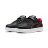 Sneaker PUMA "Scuderia Ferrari Caven 2.0 Sneakers Kinder", Kinder, Gr. 28, schwarz (schwarz rosso corsa rot), Obermaterial: Synthetik, Leder; Futter: Textil; Innensohle: Textil; Laufsohle: Gummi, Schuhe