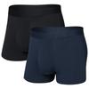 Saxx - Droptemp Cooling Cotton Trunk Fly 2-Pack - Alltagsunterwäsche Gr S blau/schwarz