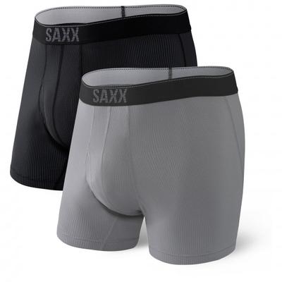 Saxx - Daytripper Boxer Brief Fly 2-Pack - Kunstfaserunterwäsche Gr M grau Image