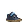 Klettboot GEOX "B STEPPIEUP BOY", Kinder, Gr. 23, blau (navy, blau), Glattleder, casual, Schuhe, Barfußschuh, Freizeitschuh mit Klettverschluss
