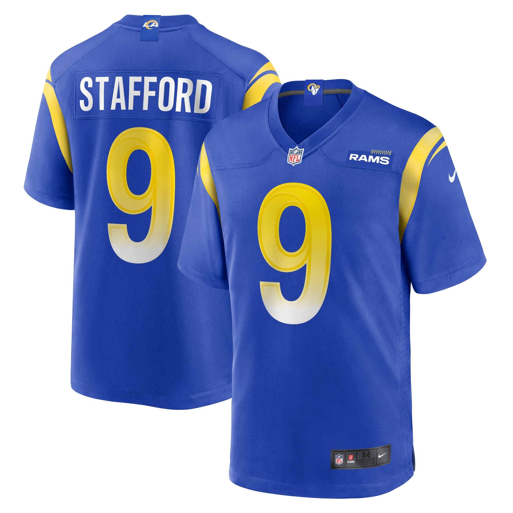 Footballtrikot NIKE "Nike Trikot Los Angeles Rams Nike Home Game Stafford 9", Herren, Gr. XL, blau, 100% Polyester, Trikots Image