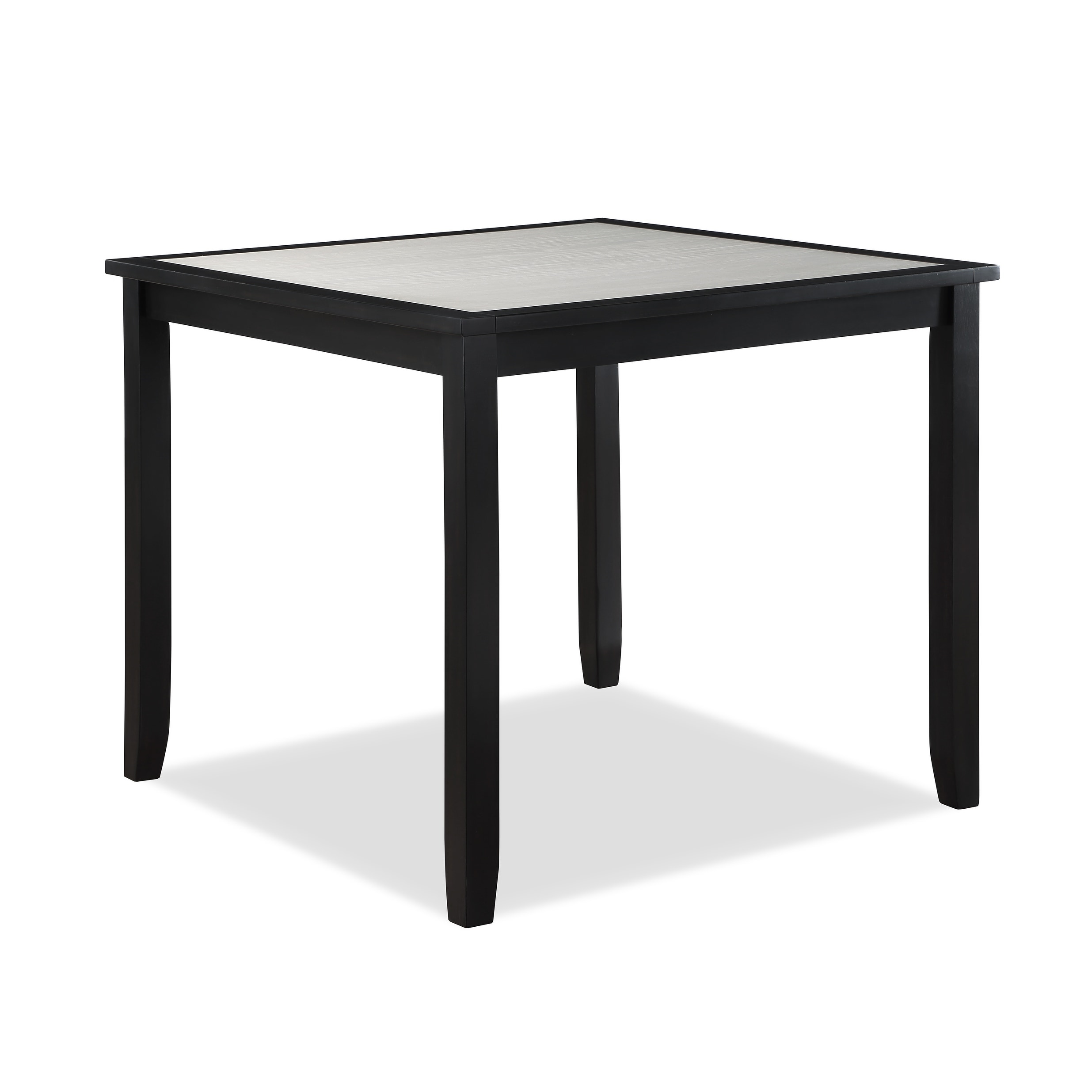 5 Pcs Counter Height Dining Table Set, Wooden Dining Room Furniture Set with Square Table & 4 Upholstered Chairs