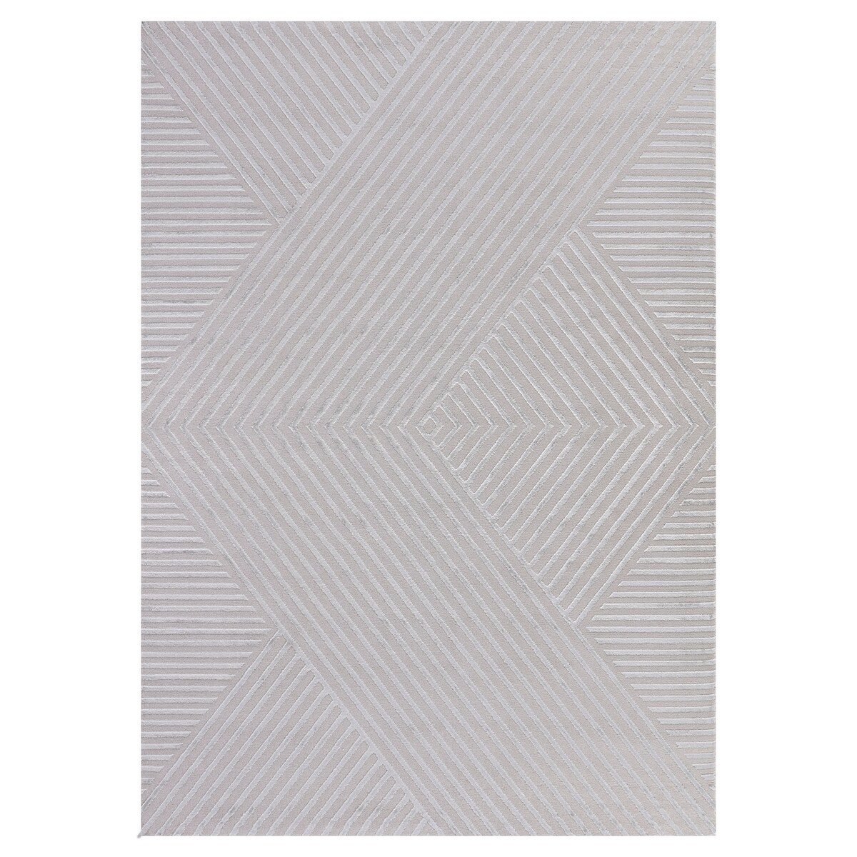Teppich Schlafzimmer 3D-Effekt Elegant Waschbar Strapazierfähig Wohnzimmer Esszimmer Läufer Silber 80x250 cm – ILLER von Kadima Design Image