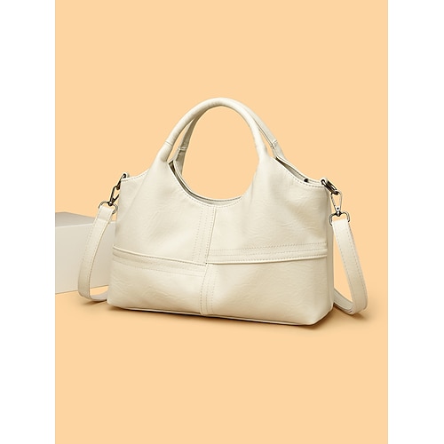 Damen-Umhängetasche aus Kunstleder – elegantes, strukturiertes Design, vielseitige Handtasche für die tägliche Arbeit, zum Einkaufen und für Freizeitausflüge