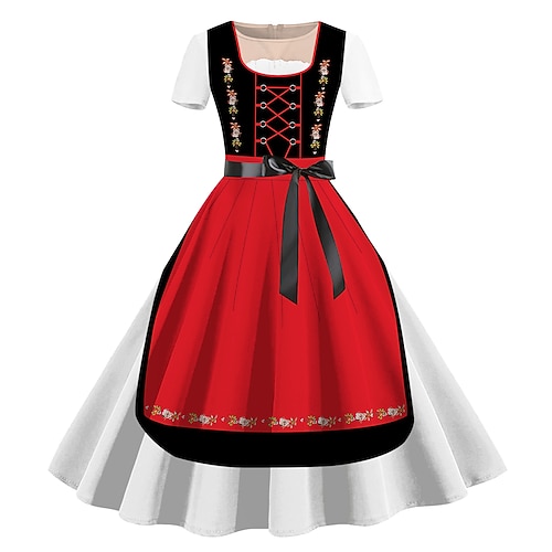 Kleid Bayerisch München Deutsch alpin Grafik für Damen Erwachsene 3D-Druck für Karneval Oktoberfestbier Party Image