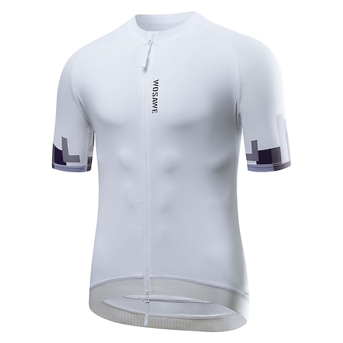 Herren Männlich Radtrikot Laufshirt Funktionsunterhemd Kurzarm Fahhrad Trainingsanzug Trikot Schutz gegen Hautausschlag mit 3 Gesäßtaschen Straßenradsport YKK Reißverschluss Außenbereich Rückentasche Image