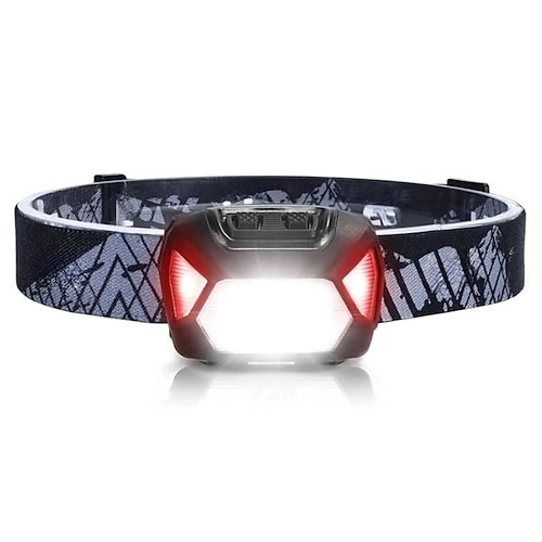 Stirnlampe, superhelle LED-Stirnlampe mit 6 Beleuchtungsmodi, wasserdicht, batteriebetrieben, leichte LED-Stirnlampe zum Radfahren, Laufen, Camping für Kinder und Erwachsene Image