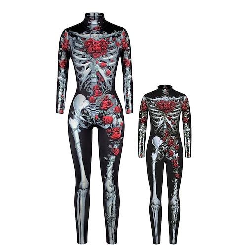 Karneval 2026 Totenkopf Cosplay Kostüm Outfits Bodysuit Haganai Knielänge Socken Sportsocken Anzug Socken Kinder Erwachsene Herren Damen Kinder Karneval Neujahr Einfache Halloween-Kostüme Verkleiden Image