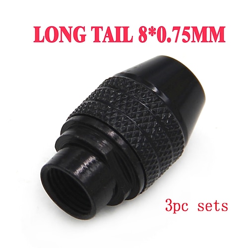 3 stücke mini multifunktionale multi m7/m8 schlüsselloses bohrfutter für rotierende werkzeuge m8x0,75 schnellwechsel dreibacken bohrfutter Image