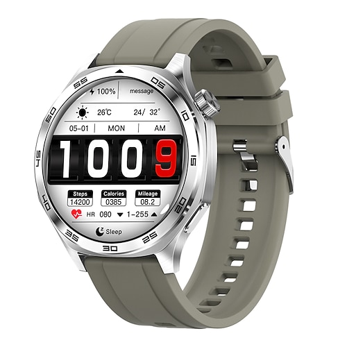 Smartwatch 1,46 Zoll Smartwatch Fitness-Laufuhr Bluetooth Schrittzähler Anruferinnerung Aktivitätstracker Kompatibel mit Android iOS Herren Lange Standby-Zeit Wasserdicht Mediensteuerung IP 67 22mm Image