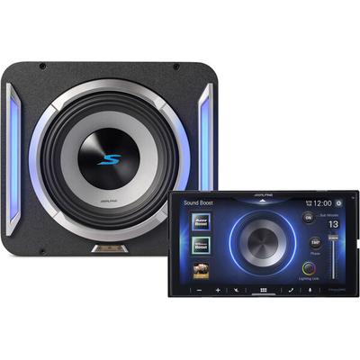 Alpine ILX-W670-S + S2-SB10 Digital Multimedia Receiver + Subwoofer