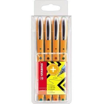 Tintenroller Bionic Worker fine 2016/4 0,4mm sort. 4 St./Pack. - Stabilo Image