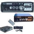 Trade Shop Traesio - Amplificatore Audio Stereo 2 Canali Bluetooth Microfono Usb Sd Mp3 Karaoke