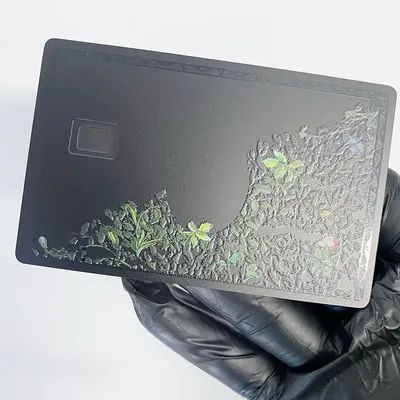 4442 / 4428 chip slot matt frosted black uv print metal bank credit card