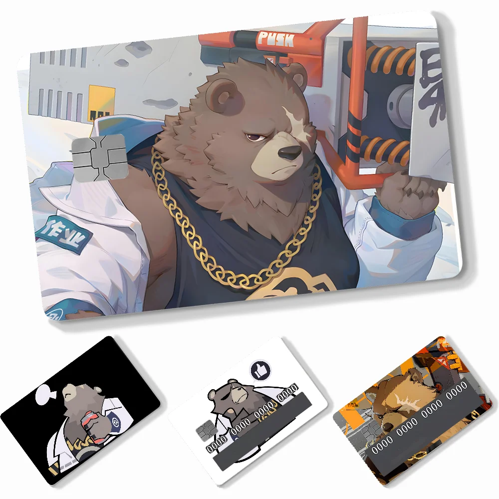 Zenless Zone Zero ZZZ Ben Bigger Kartenaufkleber, 4 Stück, PVC-Kreditkarten-Hautaufkleber, abnehmbare, selbstklebende Schutzfolie Image