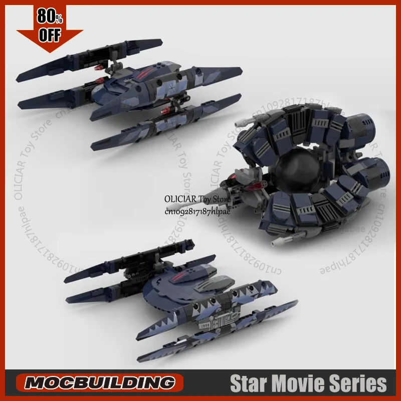 Film Roboter Tri Fighter Modell MOC Gebäude Block Raum Flugzeug DIY Montage Technologie Ziegel kinder Spielzeug Weihnachten Display Geschenk Image