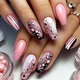 24 pezzi gradiente lungo balletto unghie finte design floreale rosa tinta unita copertura completa stampa sulle unghie bara francese riutilizzabile unghie finte