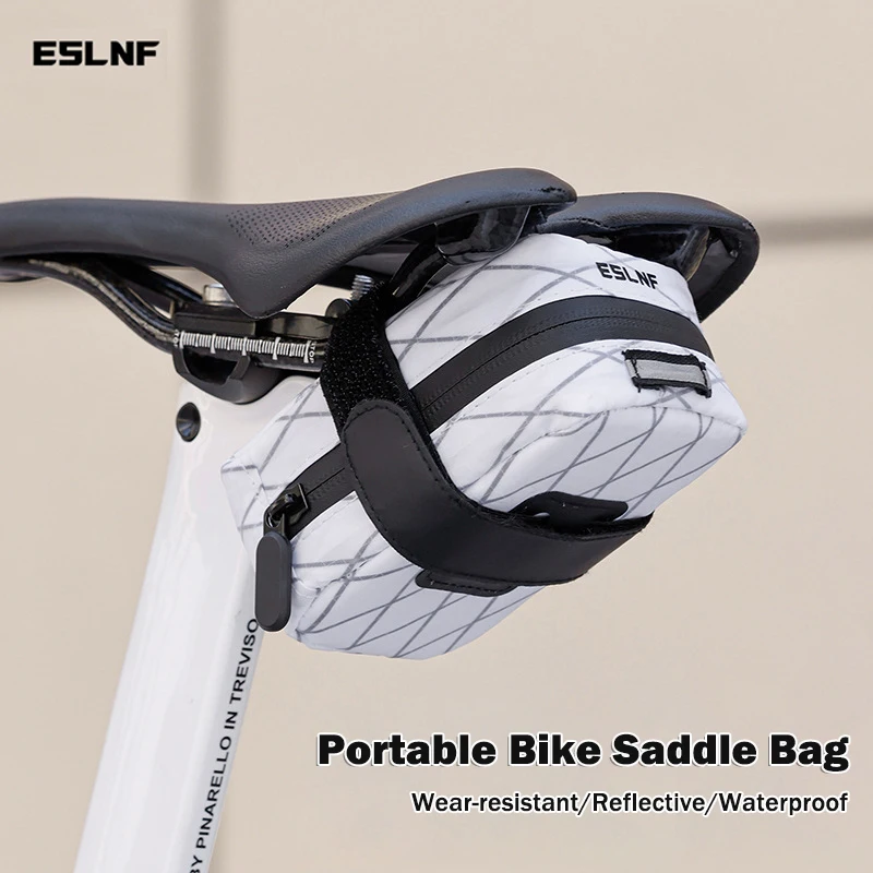 Wasserdichte Straße Fahrrad Sattel Tasche Tragbare Mini MTB Hinten Tasche Reflektierende Radfahren Lagerung Tasche Fahrrad Zubehör Image