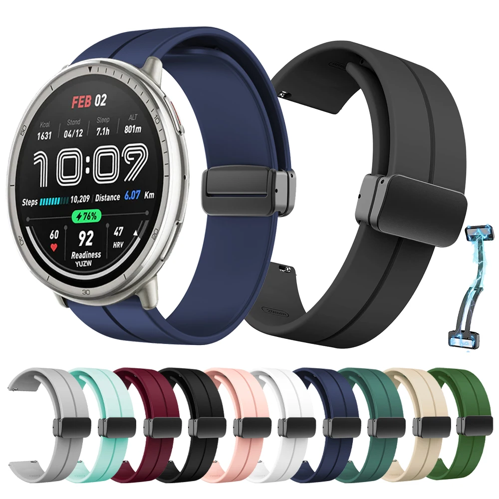 20mm 22mm Uhrenarmbänder für Amazfit GTS/4/3/2/2e/GTS2 Mini/GTR 4/3 pro/GTR2/2e/2 Silikon Solo Loop Armband Amazfit Bip 6 5 Band Image