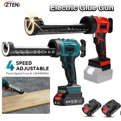 Electric Glue Gun Glass Glue Caulking Gun 4 Speeds Wireless Doors and Windows Electric Sewing Glue Tool for 18V Battery
