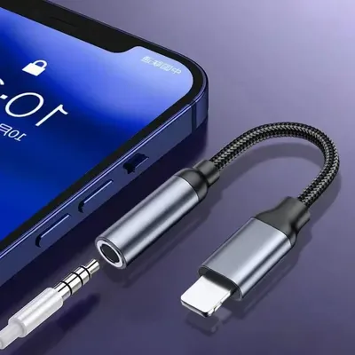 8-poliger auf 3,5-mm-Klinken-AUX-Kabel, Stecker auf Buchse, Adapter, Kopfhöreranschluss, Audio-Splitter für iPhone 14, 13, 12, 11 Pro Max, iOS 14 Image