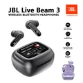 Originale JBL LIVE BEAM 3 Cuffie Bluetooth True Wireless Auricolari con cancellazione del rumore LED Smart Display Box auricolare JBL Live Bea3