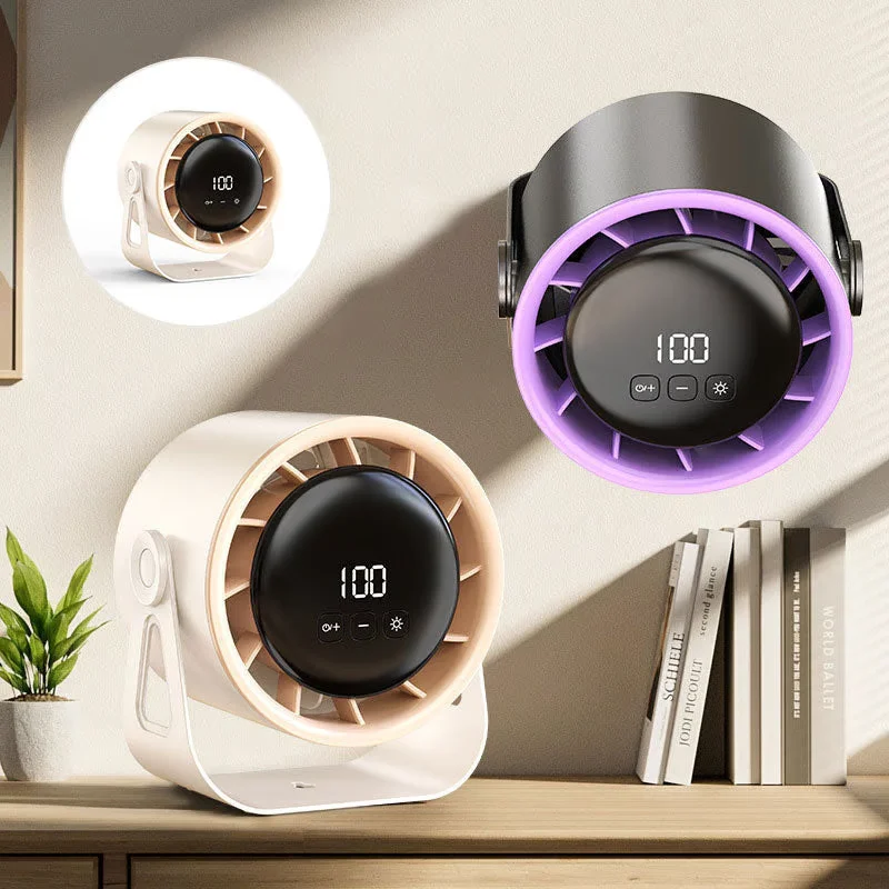 Tischventilator, Hochgeschwindigkeits-Zirkulationsventilator mit 100 Geschwindigkeiten, einstellbarer Zirkulationsventilator, USB-Aufladung und Plug-in, leiser Desktop-Digitalanzeige, Tischventilator Image