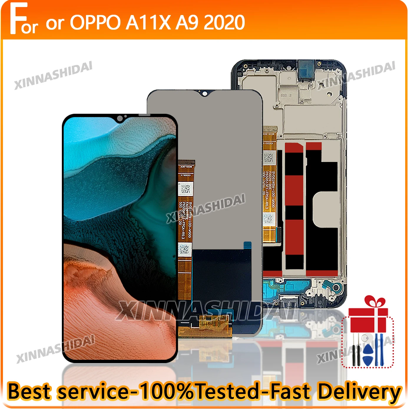 AAA + TFT LCD Für Oppo A11X A9 2020 LCD Display Bildschirm ersatz Digitizer Montage mit Rahmen Image
